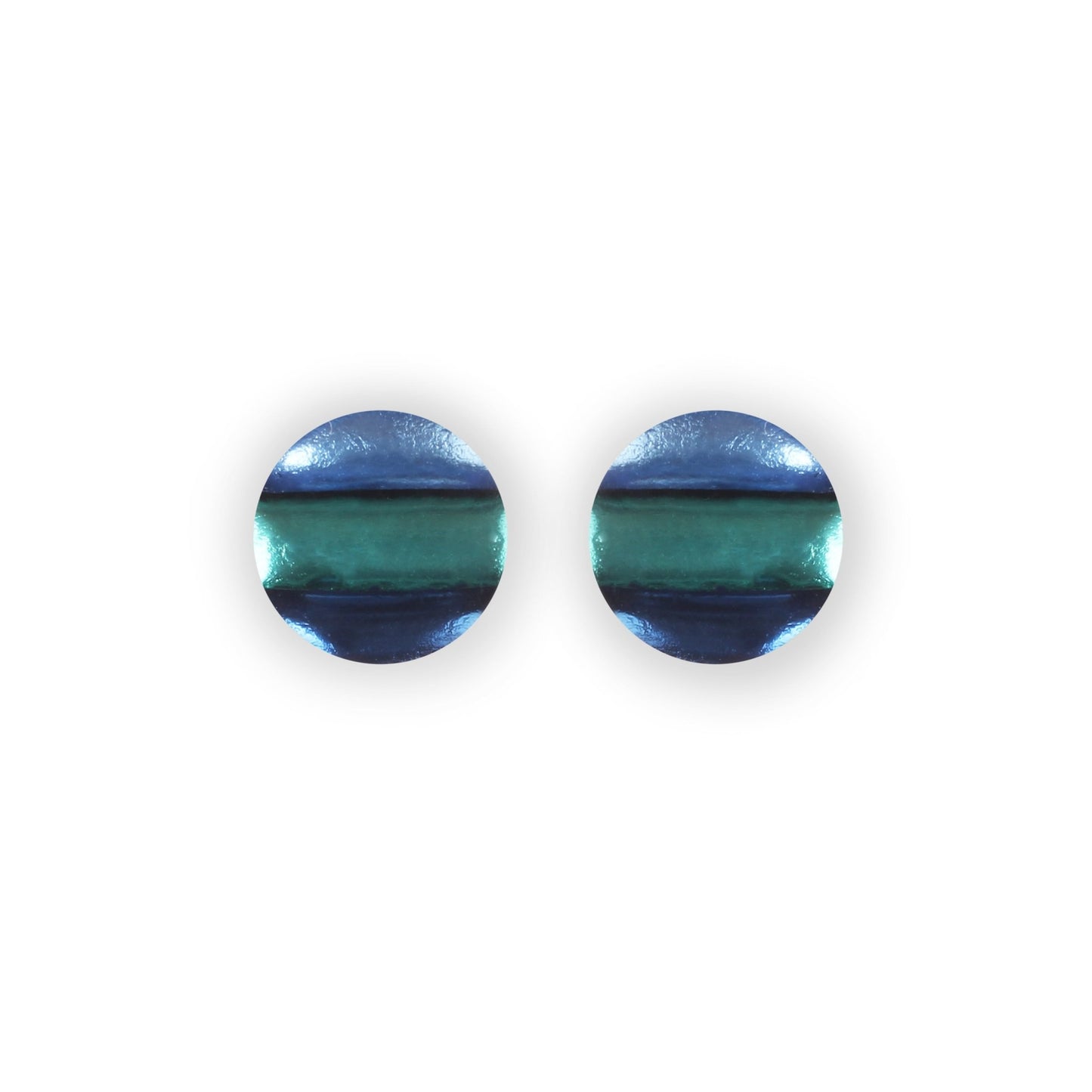 Pacific Geometric Circles Shiny Stud Earrings | The Jewellery Stop
