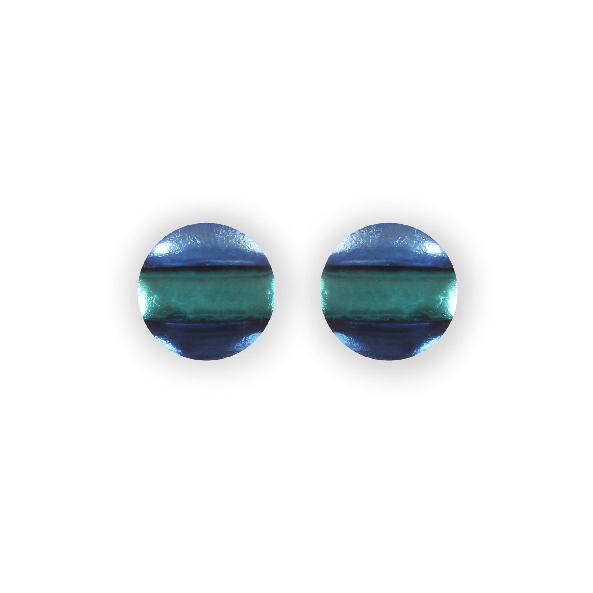 Pacific Geometric Circles Shiny Stud Earrings | The Jewellery Stop