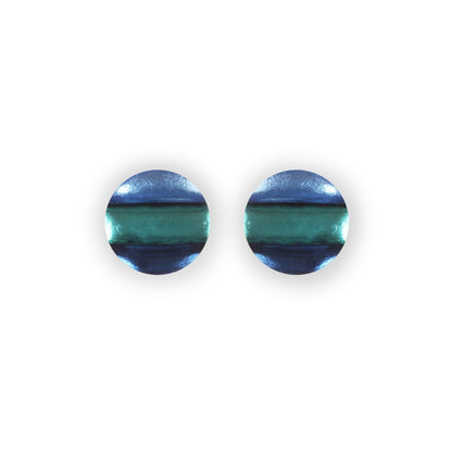 Pacific Geometric Circles Shiny Stud Earrings | The Jewellery Stop