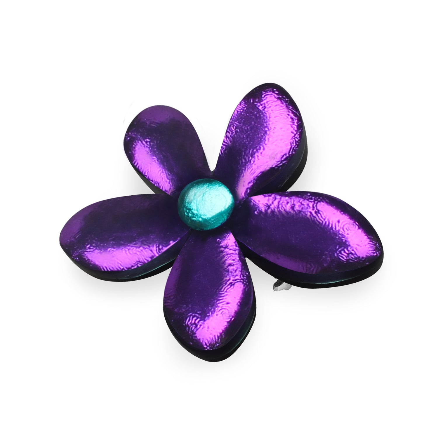 Peacock Flower Shiny Brooch