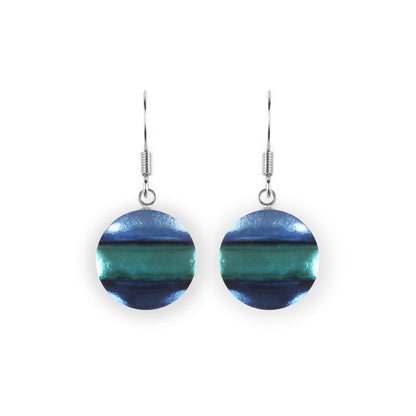 Pacific Geometric Circles Shiny Fish Hook Earrings | The Jewellery Stop