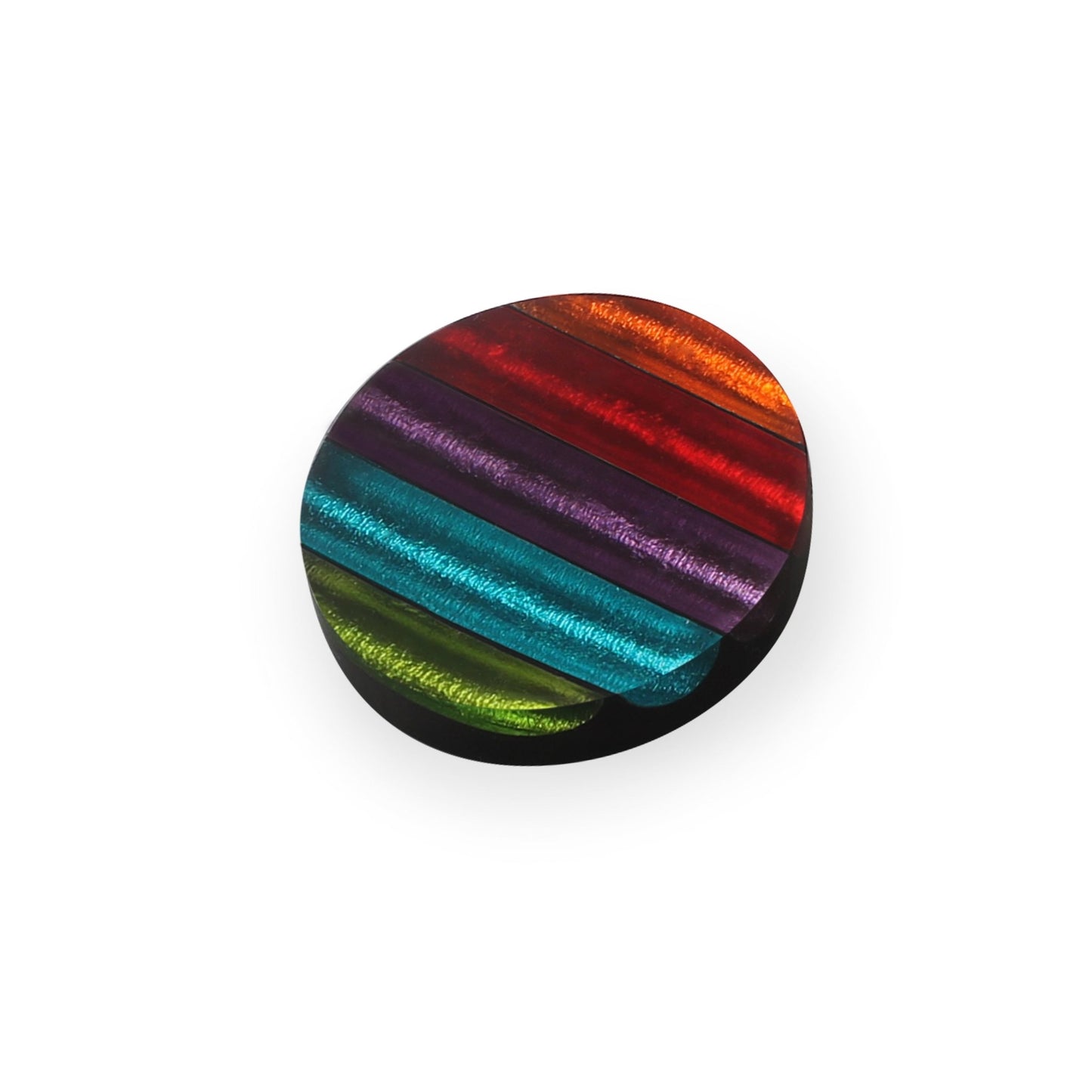 Rainbow Geometric Circles Shiny Brooch | The Jewellery Stop
