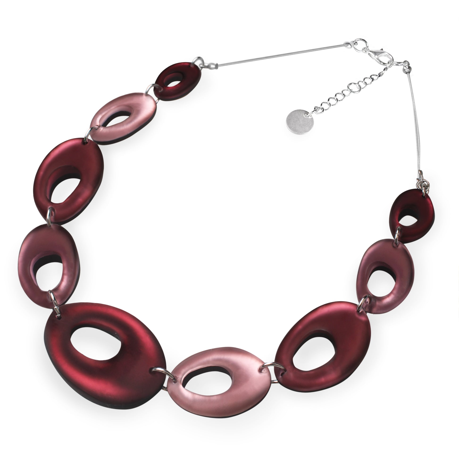 Cassis Hollow Nuggets Matte Finish Necklace