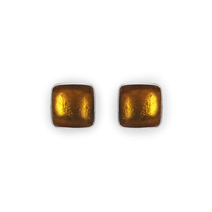 Palomino Aluminium Squares Shiny Stud Earrings | The Jewellery Stop