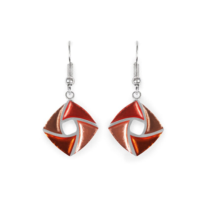Peach Kite Shiny Small Fish Hook Earrings | The Jewellery Stop