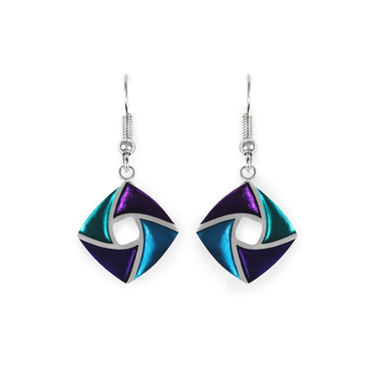 Peacock Kite Shiny Small Fish Hook Earrings | The Jewellery Stop
