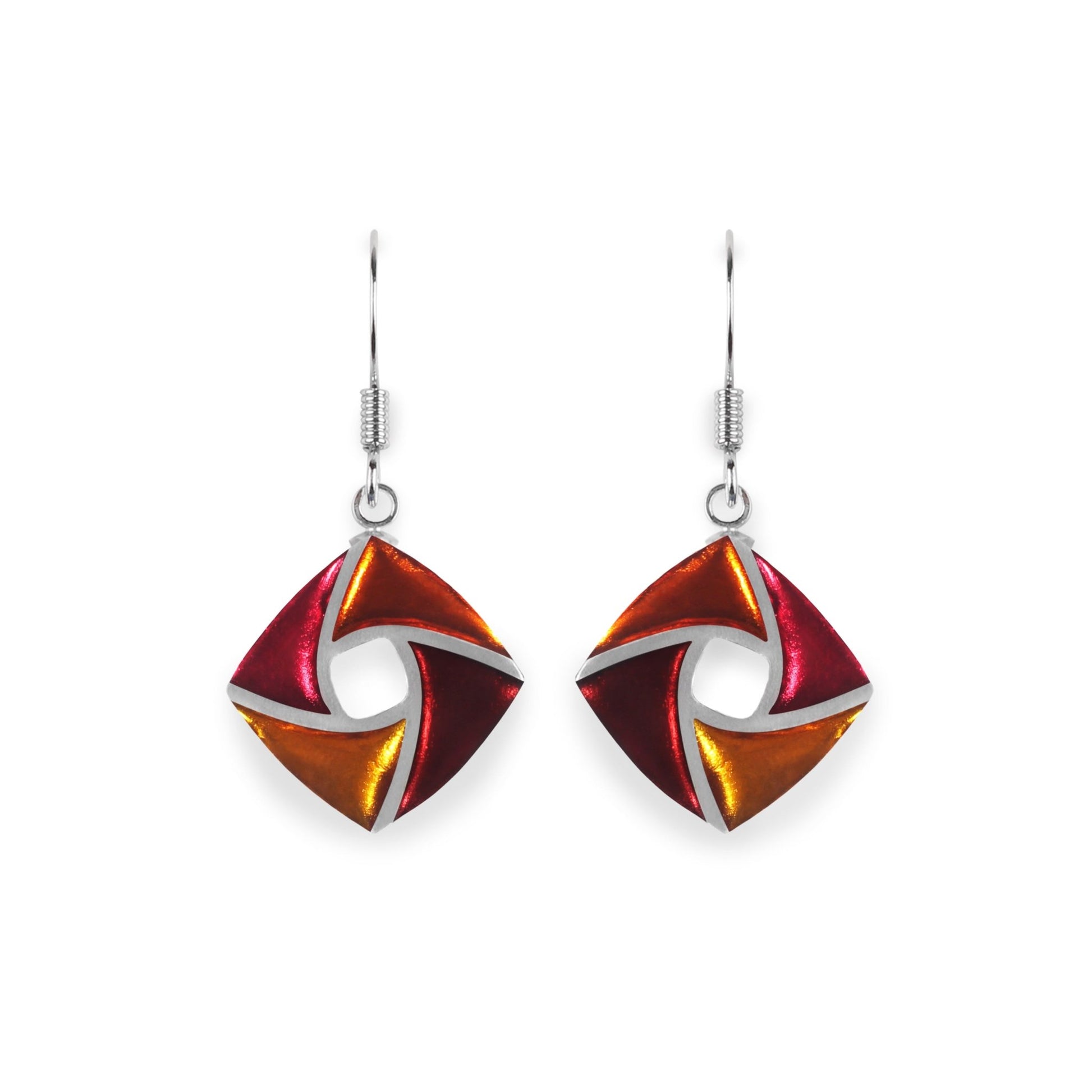 Sangria Kite Shiny Small Fish Hook Earrings | The Jewellery Stop