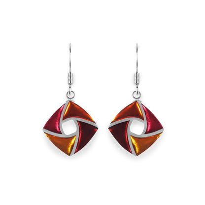 Sangria Kite Shiny Small Fish Hook Earrings | The Jewellery Stop