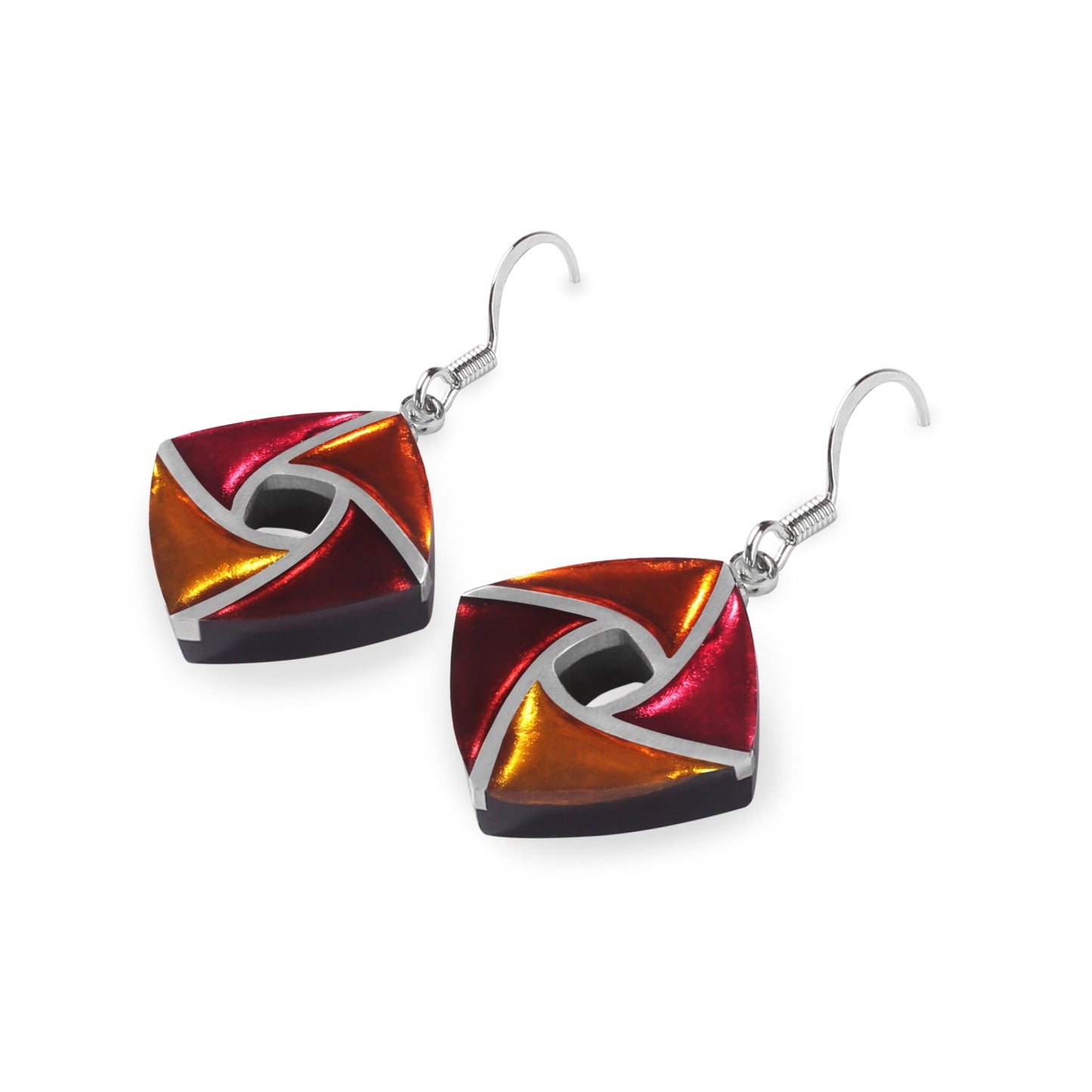 Sangria Kite Shiny Small Fish Hook Earrings | The Jewellery Stop