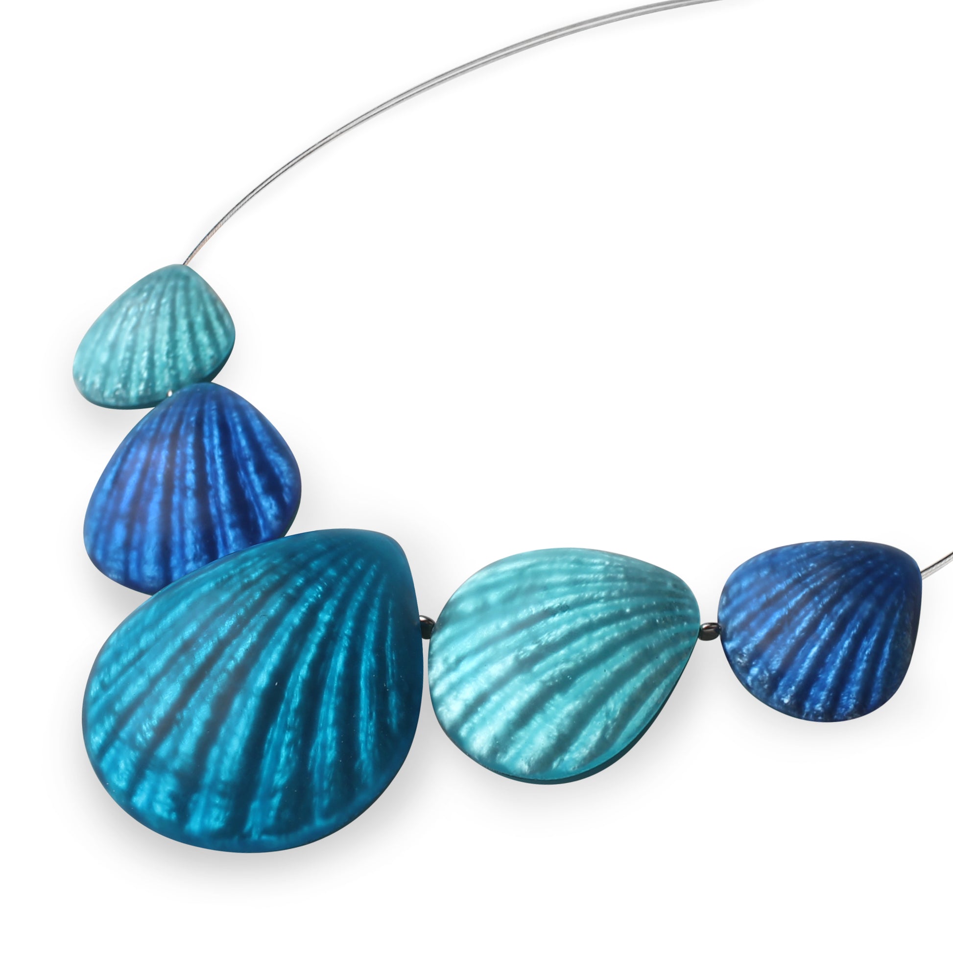 Turquoise Scallop Matte Necklace