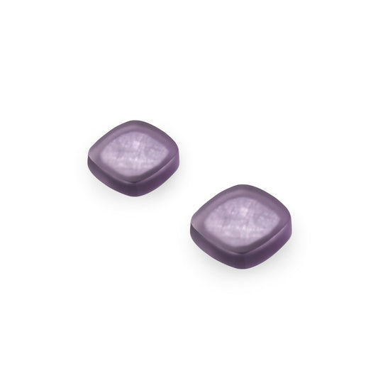 Lilac Abstract Squares Matte Stud Earrings | The Jewellery Stop