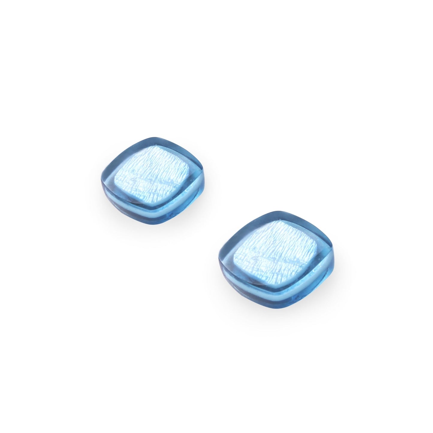 Pacific Abstract Squares Shiny Stud Earrings | The Jewellery Stop