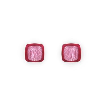 Sherbet Abstract Squares Shiny Stud Earrings | The Jewellery Stop