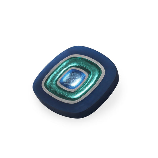 Pacific Abstract Squares Shiny Brooch | The Jewellery Stop