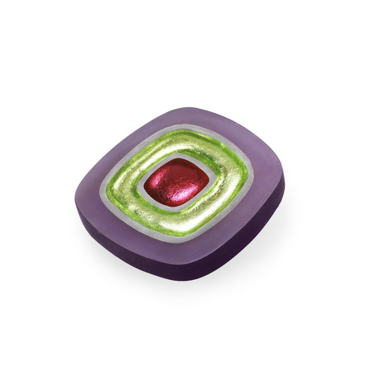 Sherbet Abstract Squares Shiny Brooch | The Jewellery Stop