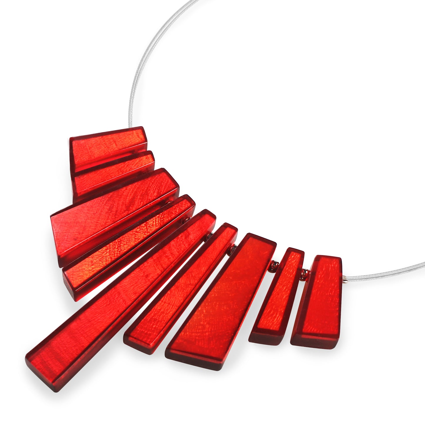 Red Deco Extravaganza Shiny Necklace