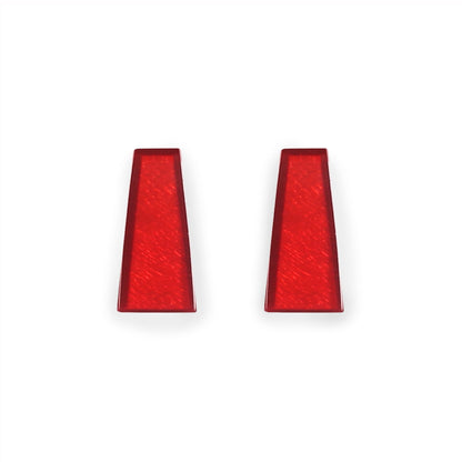 Red Deco Extravaganza Shiny Stud Earrings | The Jewellery Stop