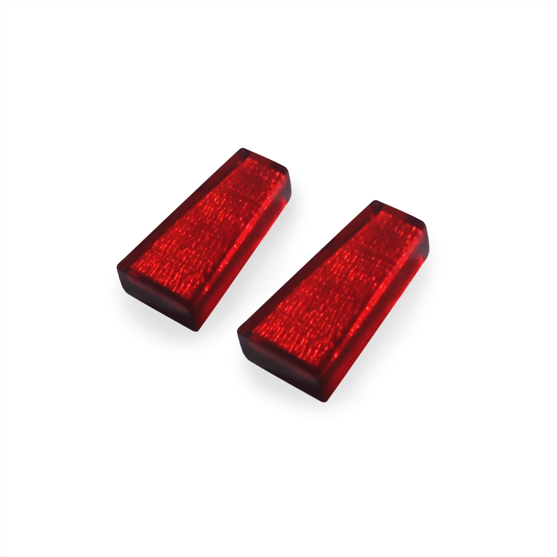 Red Deco Extravaganza Shiny Stud Earrings | The Jewellery Stop