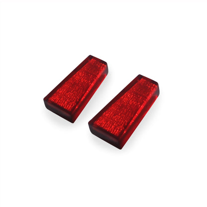 Red Deco Extravaganza Shiny Stud Earrings | The Jewellery Stop
