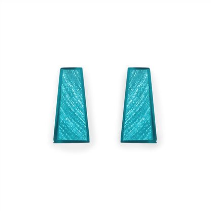 Teal Deco Extravaganza Shiny Stud Earrings | The Jewellery Stop