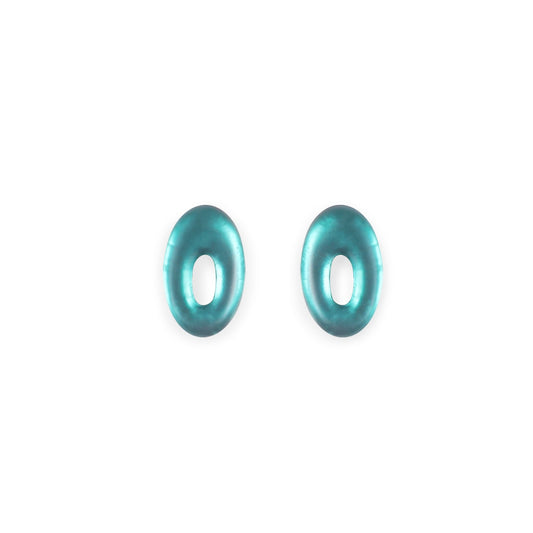 Everglade Hollow Ovals Matte Stud Earrings | The Jewellery Stop