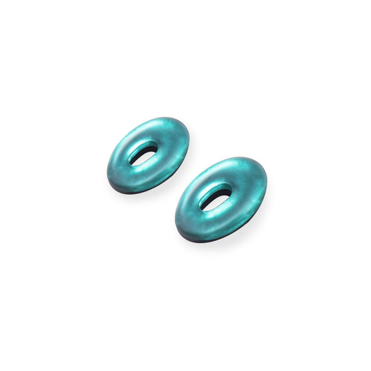 Everglade Hollow Ovals Matte Stud Earrings | The Jewellery Stop