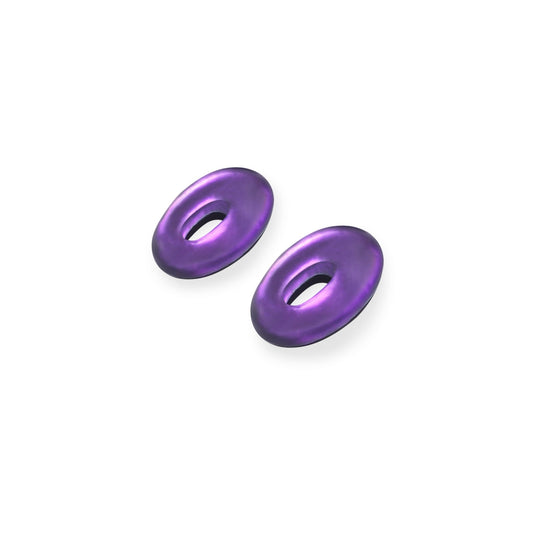 Peacock Hollow Ovals Matte Stud Earrings | The Jewellery Stop