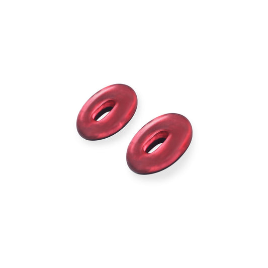 Sangria Hollow Ovals Matte Stud Earrings | The Jewellery Stop