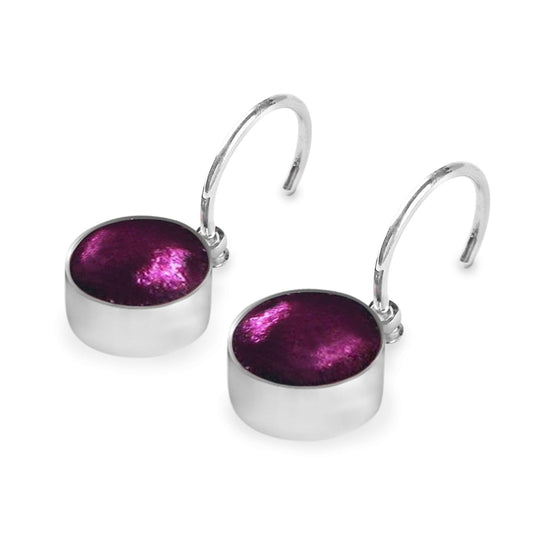 Rainbow Metal Buttons Shiny Creole Earrings | The Jewellery Stop