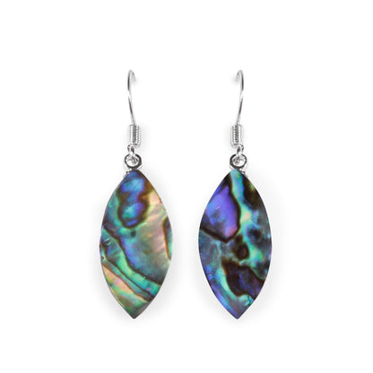 Paua Paua Shell Petal Shiny Fish Hook Earrings | The Jewellery Stop