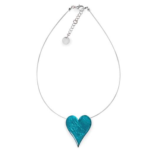 Teal Cupid Shiny Pendant | The Jewellery Stop