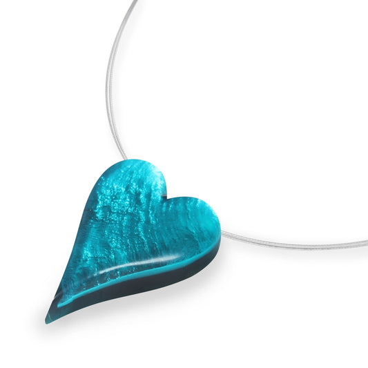 Teal Cupid Shiny Pendant | The Jewellery Stop