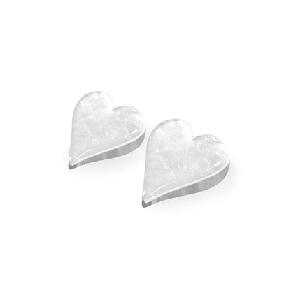 White Cupid Shiny Stud Earrings | The Jewellery Stop