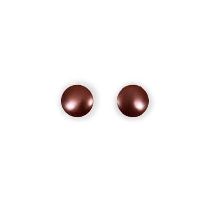 Copper Freshwater Pearl 6mm Stud Earrings | The Jewellery Stop