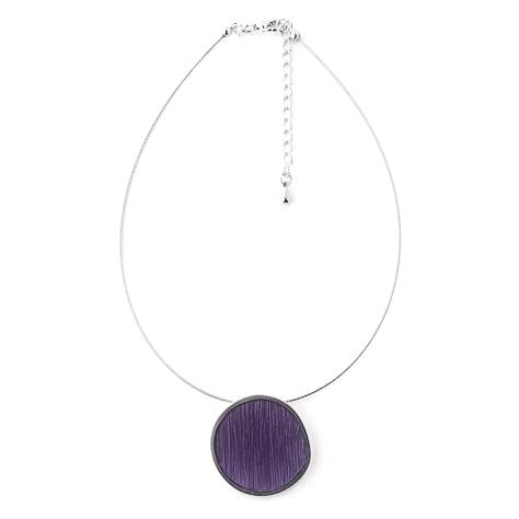 Purple Scratched Pewter Pendant | The Jewellery Stop