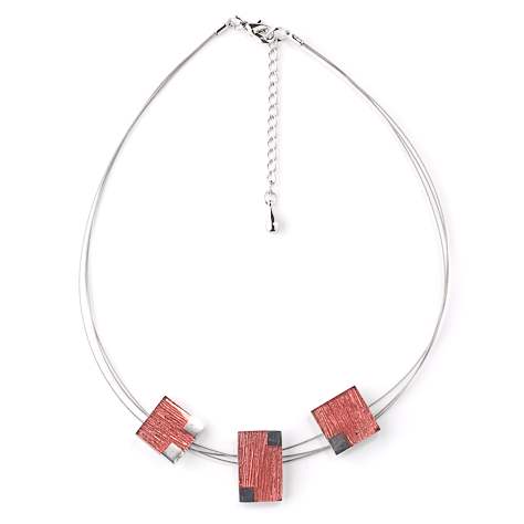 Raspberry Tetris Classic Necklace | The Jewellery Stop
