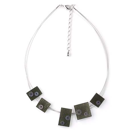 Olive Tetris Necklace