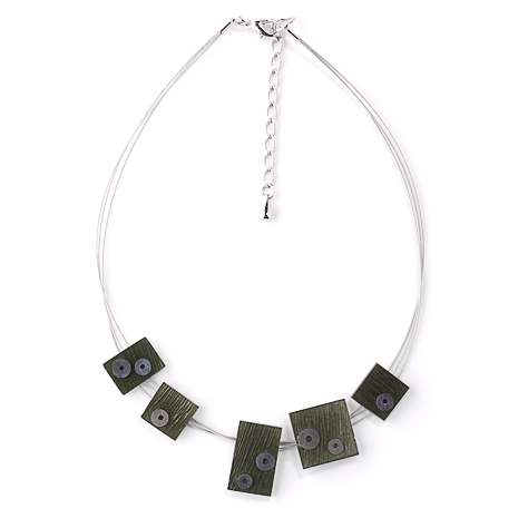 Olive Tetris Necklace | The Jewellery Stop