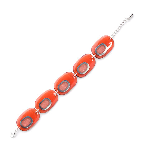 Red Retro Oblong Bracelet