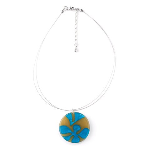 Turquoise Abstract Flower Pendant | The Jewellery Stop