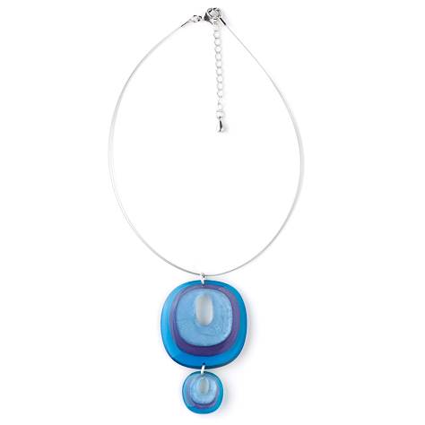 Turquoise Square With Hole Double Pendant | The Jewellery Stop