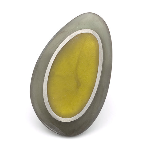 Olive Two Tone Organic Matte Ring