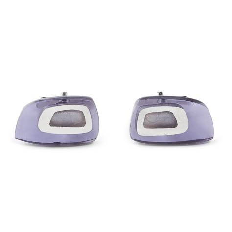 Purple Abstract Rectangle Cufflinks | The Jewellery Stop