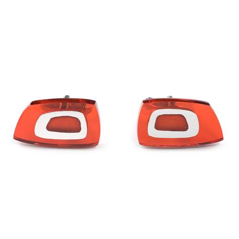 Red Abstract Rectangle Cufflinks