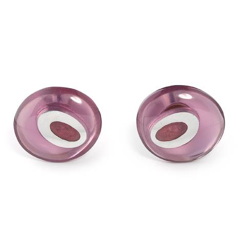 Plum Pebble Eye Oval Cufflinks | The Jewellery Stop