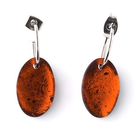 Paprika Classic Ovals Creole Earrings | The Jewellery Stop