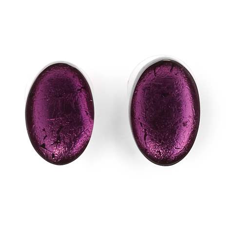 Plum Classic Ovals Stud Earrings | The Jewellery Stop