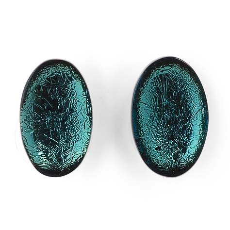 Teal Classic Ovals Stud Earrings | The Jewellery Stop