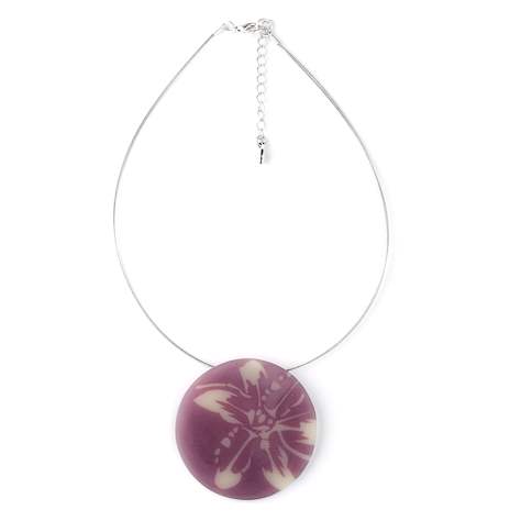 Purple Matte Flower Pendant | The Jewellery Stop