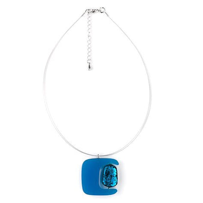 Blue Swivel Rectangle Pendant | The Jewellery Stop